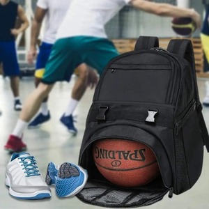 Sac à dos sport pour jeunes avec doublure en polyester imperméable personnalisé unisexe Sac de basket-ball Softback Compartiment à chaussures Fermeture à glissière - Product Image 2