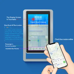 Smart City anpassbare Solar bus haltestelle Außen-Touchscreen-Werbe display Digital Signage Shelter