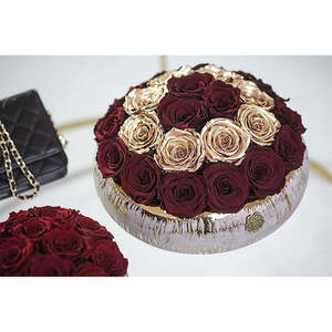 For Tiffany DIY Centerpiece Eternal Roses Arrangement Square <b>Box</b> Shape with Acrylic Material for Mother's Day Gift <b>Packaging</b> - Product Image 2