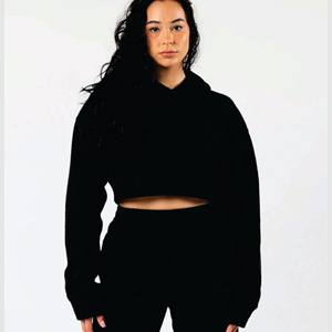 Hauts courts à taille haute et à manches longues pour femmes Pullover Hoodies and Sweatpants Suit Sportswear 2 Piece Sets - Product Image 2