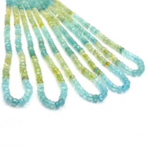 Cuentas de Aguamarina Multicolores Naturales Más Vendidas, Cuentas de Piedras Preciosas Sueltas de Aguamarina de 4x5, Hilo de Cuentas, Joyería de Verano con Arcoíris Perfecto - Product Image 2