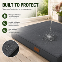 Colchón Rectangular Personalizado para Mascotas, de Tela Oxford, Desmontable, Plano, para Todas las Estaciones, Lavable, Antideslizante, Duradero, para Perros Grandes, Interior y Exterior