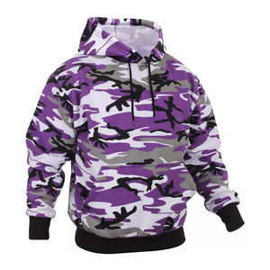 Sudadera con capucha de camuflaje personalizada de algodón 100%, tela transpirable y duradera con patrones de diseñador bordados únicos, ideal para ropa informal - Product Image 5