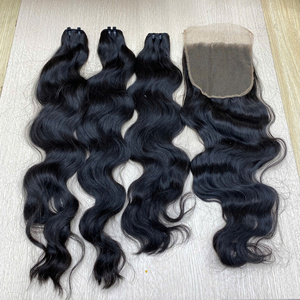 HVN Remy-Extensions de cheveux ondulés naturels, tissage en trame, cheveux humains vietnamiens non traités, prix bon marché - Product Image 2