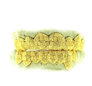 Pendentifs et Breloques Personnalisés Hip-Hop Grillz en Argent Sterling 925 Plaqué Or 10K/14K avec Poussière de Diamant Blanc pour Fêtes - Product Image 1