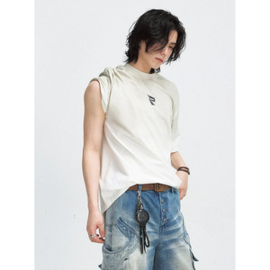 Men's Summer Fashion Baggy Drop Shoulder Short Sleeve Oversized Acid Washed T-Shirt 100% Cotton Streetwear Style Jersey Fabric - Product Image 4