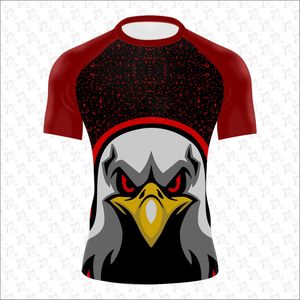 Jiu Jitsu Rash Guards mangas cortas para hombres impresión personalizada de secado rápido MMA Rash Guard para hombres mejor diseño al por mayor personalizado - Product Image 1