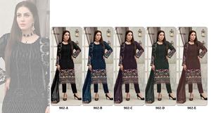 Super elegante y hermoso Salwar Kameez con Dupatta bordado para damas disponible a precios al por mayor de Indai - Product Image 4