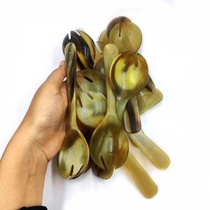 Natural Buffalo Horn Large and <b>Small</b> <b>Spoon</b> Cutlery Salad <b>Spoon</b> Handmade Horn Products Polished <b>Spoon</b> for Home and Restaurant - Product Image 4