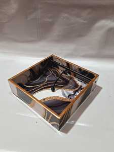 Plateau de service rectangulaire en bois de luxe, style moderne, design imprimé en émail, durable, lave-vaisselle, salle de bain, salon, vaisselle - Product Image 2