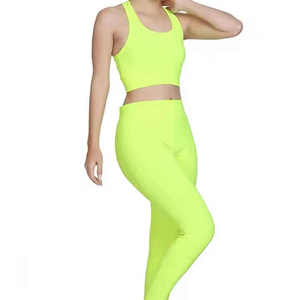 Nuevo Conjunto de Yoga para Mujer, Diseño Moderno, con Logotipo a Cuadros en la Parte Delantera, Spandex y Algodón, Secado Rápido, Ecológico, Transpirable, de 2 Piezas, Cintura Elástica - Product Image 4