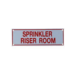 Letrero de aluminio 6x2 para habitación con diseño de aspersor, impreso a medida, pintura de color QF SR-62 - Product Image 1