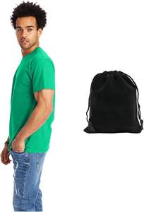 Trending Unisex 220gsm Camiseta de manga corta para hombre, 100% algodón preencogido, ajuste clásico, etiqueta Tear Away, incluye bolsa - Product Image 5