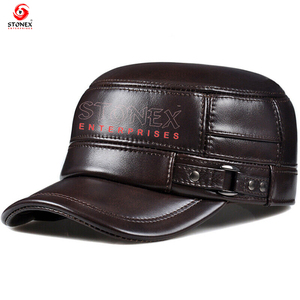 Gorra unisex de Cuero 100% de calidad superior Logotipo personalizado Colores sólidos Estilo de negocios formal con diferentes diseños - Product Image 6