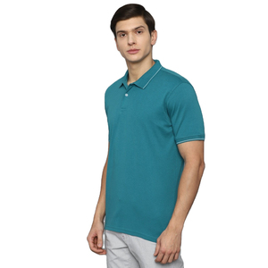 Fabricante 100% algodón manga corta hombres transpirable Polo camisetas Casual sólido patrón de talla grande bordado Logo Polo camisa - Product Image 3