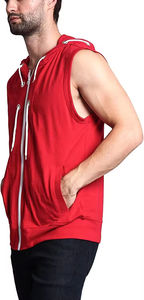 Unique design long sleeves customized <b>sleeveless</b> <b>hoodie</b> OEM OMD service custom hoodies - Product Image 3