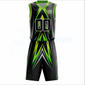 Faible MOQ, tissu 100% polyester, ensemble de shorts de maillot d'équipe personnalisé, impression du nom/numéro de l'équipe, taille plus, uniforme de basket-ball d'été - Product Image 1