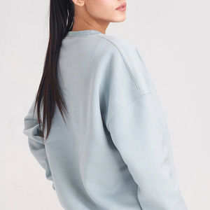 Sudadera Holgada Informal de Invierno para Mujer, Ecológica, Personalizada, con Bordado Frontal, Cuello Redondo, 100% Algodón Felpa, Calidad Económica - Product Image 2