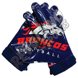 Gants de football américains personnalisés OEM, paume collante, haute qualité, design personnalisé, gants de football rembourrés, fabricant en gros pour les joueurs de ligne - Product Image 4