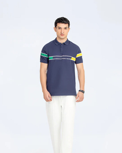 เสื้อคอปกแขนสั้นสำหรับผู้ชายเสื้อเชิ้ตผ้าฝ้ายออร์แกนิกระบายอากาศได้ดีแบบกำหนดเอง - Product Image 2