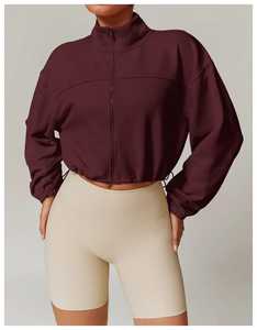 Vestes pour femmes zippées de qualité supérieure couleur personnalisée conception tricotée support en toile respirante Service d'hiver OEM - Product Image 4