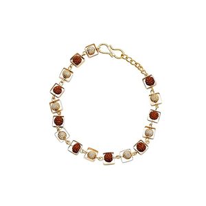 Pulsera Rudraksha esencial chapada en oro unisex fabricante 8,5 pulgadas de longitud - Product Image 4