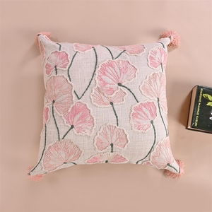 Decorative Bohemian 45x45 Cm Sofa <b>Back</b> <b>Support</b> Giraffe Embroidered Cotton Square Cushion Covers at Best Prices - Product Image 2