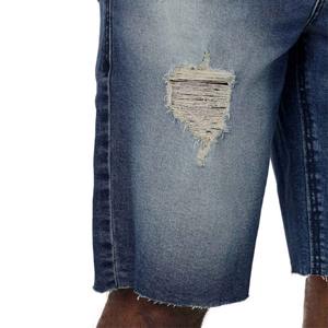 Pantalones Cortos Vaqueros Vintage de Algodón 100% para Hombre, Estilo Casual de Verano, Lavado Ácido, Desgastado, Roto, Impermeable - Product Image 5