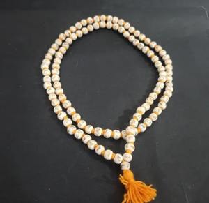 <b>Beads</b> Tulsi Mala Engraved Hare RamA 8MM Spiritual Yoga <b>Meditation</b> Knotted Wood Rosary Mantra Counting Hindu Prayer Jaap Mala - Product Image 4