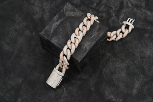 Wholesale priceGold Plated Hip Hop Moissanite Cuban Chain <b>Bracelet</b> Pass <b>Diamond</b> Tester Silver Cuban Link Necklace - Product Image 3