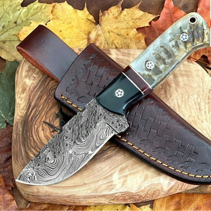 Couteau Skinner en acier damas de luxe Design ergonomique manche en bois pour dépouiller Field Dressing Couteau de camping polyvalent - Product Image 2