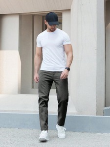 Pantalones vaqueros de pierna recta inspirados en el Hip Hop gótico de cintura media para hombre, declaración Vintage audaz, ajuste Regular, cómodo y elegante, Verano - Product Image 2