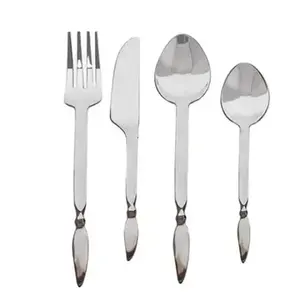 ชุดช้อนส้อมสแตนเลสทำมือ ดีไซน์หรูหรา ด้ามจับรูปทรงกระดูก ขัดเงาแบบกระจก ดีไซน์ทันสมัย เหมาะสำหรับร้านอาหารและการรับประทานอาหารพิเศษ - Product Image 6