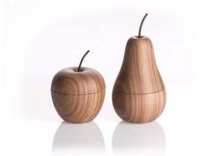 Figurine de noyau de pomme sculptée à la main sculpture de pomme en bois rustique fruit artistique pièce décorative décor d'ornement de pomme unique - Product Image 5