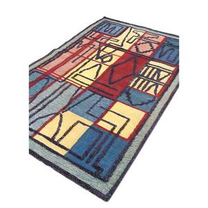 Nayaab Gold Flat Weaves <b>Wool</b> Rug Paem-872 Handmade 3D Braided Geometric Abstract Design Rectangular for Home Living Room 10mm - Product Image 2