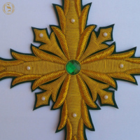Nouvelles croix et emblèmes ronds en chenille brodée sur mesure en PU avec logo et couleur personnalisés, haute qualité, prix de gros bas