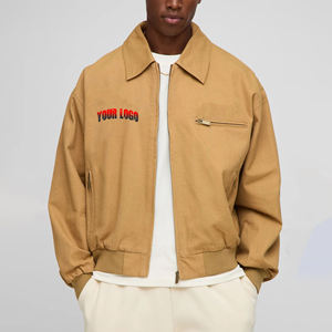 Veste en toile denim unisexe de haute qualité, personnalisable, avec broderie personnalisée, patchs en chenille, col montant, hiver - Product Image 4