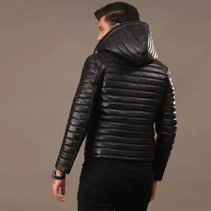 Chaqueta Acolchada de Algodón de Moda Casual para Hombre 2025, Abrigo Grueso con Capucha para Invierno con Diseño de Burbujas, Estilo Urbano, Tela de Lona - Product Image 6