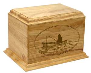 Fisherman Wood Custom Wood <b>Urn</b> for Cremated Remains wooden <b>urns</b> for human ashes - Product Image 6