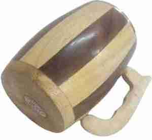 Chope à bière en bois avec tasse en acier inoxydable de 17oz Grandes idées de cadeaux de bière en bois - Product Image 3