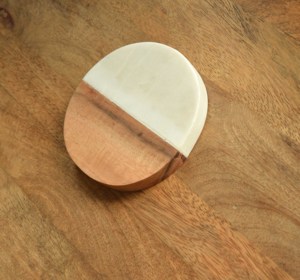High Quality Marble-Wood Spliced Coaster for Tabletop Protection, Cup Holder Coasters for Multiple Cup Types, Coaster - Product Image 6