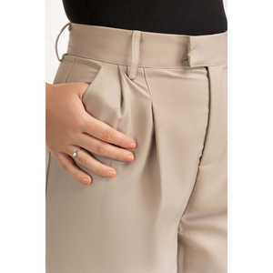 Pantalon de survêtement large pour femme, anti-plis, taille haute, en tissu crêpe, coupe droite WM-TRC-WS25-009B, respirant et taille XL - Product Image 3