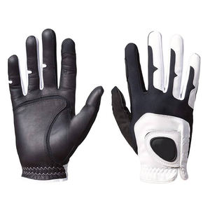 Gants de golf en cuir de mouton Cabretta respirants à doigts entiers avec logo brodé personnalisé OEM en gros - Product Image 2