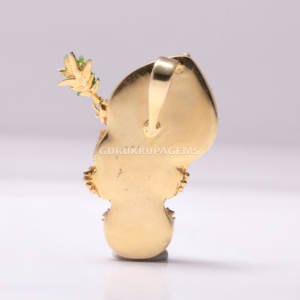 เพชรปลูกในห้องปฏิบัติการสไตล์ไม่ซ้ําใครยอดนิยมที่ได้รับการสร้างขึ้นด้วยจี้เพชรตัดกลมทอง 14 kt เย็นเต็มรูปแบบสําหรับผู้ชาย - Product Image 4