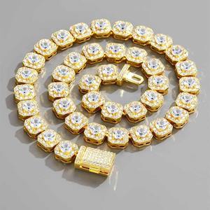 Chaîne en or blanc 10K 14K avec diamants brillants cultivés en laboratoire certifiés IGI, maillons cubains, taille personnalisée, collier de bijoux fins style hip-hop - Product Image 1