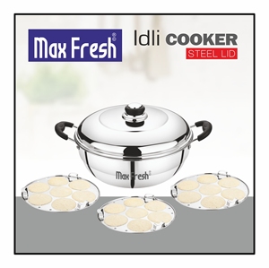Casserole vapeur en acier inoxydable 6L à 3 niveaux pour cuisinière à gaz et à induction, écologique, lavage à la main uniquement - Product Image 2