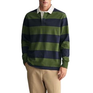 เสื้อโปโลสำหรับผู้ชายเสื้อรักบี้แขนยาวลายทางสไตล์สปอร์ตรักบี้2025ใหม่100% สั่งทำ - Product Image 1