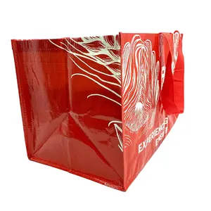 Vente en gros personnalisable réutilisable écologique logo personnalisé PP tissé sac fourre-tout sacs d'épicerie colorés fabricant du Vietnam