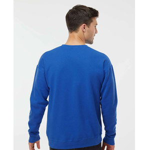 Custom Logo Screen Print Soft Cotton Blend <b>Sweatshirt</b> Fleece Crew Neck Loose Fit Crop Top Crewneck <b>Sweatshirt</b> for <b>Men</b> - Product Image 6