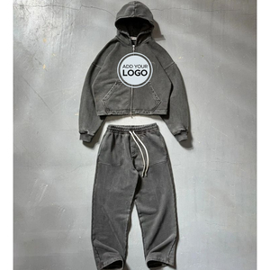 Casual 2 Pieces Suits <b>Hoodies</b> and Sweatpants Set Custom Track suits - Product Image 1